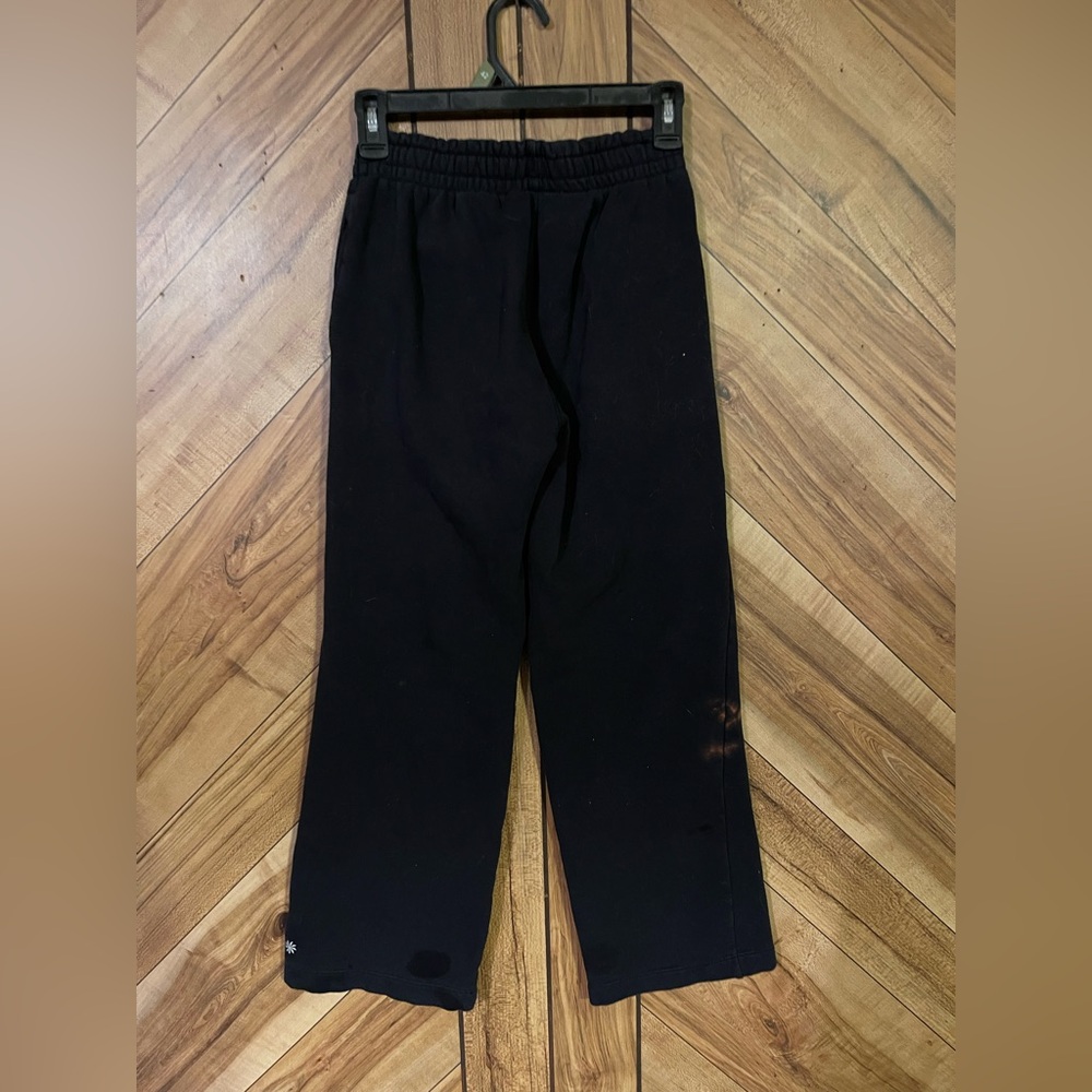 Athleta Girl Juniors Large 12 Black Wide Leg Pull On Jogger Pants Flawed - Picture 4 of 8